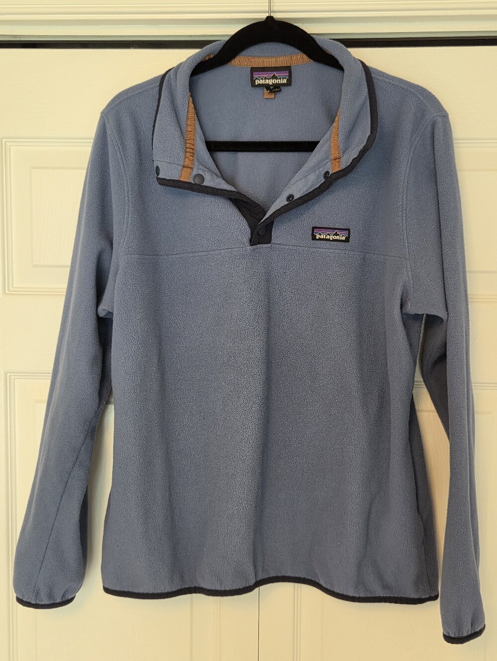 Patagonia Women's Blue Snap-Neck Fleece Pullover